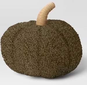 lot 42808 image: Teddy Boucle Pumpkin Throw Pillow