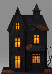 lot 42817 image: Threshold Black Halloween Haunted House Light Decoration