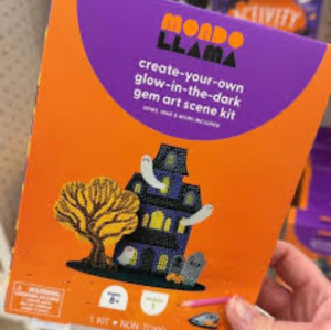 lot 42841 image: Mondo Llama Halloween Glow-in-the-Dark Gem Art Scene Kit