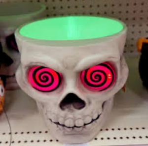 lot 42894 image: LED Skull Halloween Candy Bowl