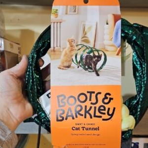 lot 42898 image: Boots & Barkley Cat Tunnel - Green Sparkle