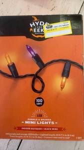 lot 42903 image: Hyde & Eek 100-Count Halloween LED String Lights