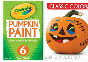 lot 42909 image: Crayola Pumpkin Paint Kit - 6 Classic Colors