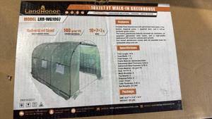 lot 5159 image: LandHonor 10x7x7 Walk-in Greenhouse Kit  LHR-WH1007