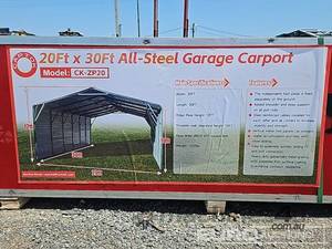 lot 6450 image: CK-ZP20 - Captok - ALL-STEEL GARAGE CARPORT - Unused