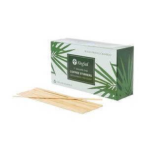 lot 15543 image: Bamboo Wood Coffee Stirrers, Square End, 7 inch Length, 100% Renewable and Biodegradable - 1 Box - Retail $10