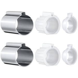 lot 15564 image: 2 Pack Stop Tube and Temperature Limit Stop Kit Replacement for 96987, Compatible with Moen Posi-Temp 1 Handle TubShower Faucet Valve Cartridge, Small, Chrome - Retail $12