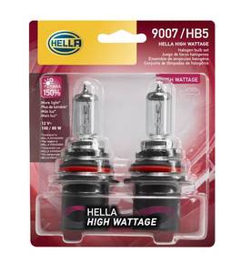 lot 15565 image: HELLA 9007 10080WTB Twin Blister High Wattage Bulbs, 12V, 2 Count (Pack of 1) - Retail $15