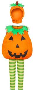 lot 15599 image: Kids Pumpkin Costume Halloween Role Dress Up 1-2 Years (Orange, 1-2T)