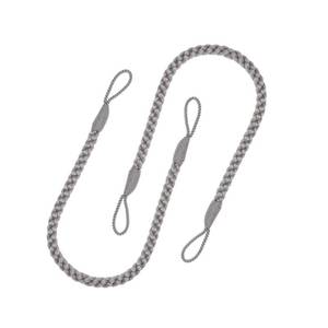 lot 15614 image: Curtain Tiebacks Ropes, 2pcs Decorative Handmade Tie Backs Curtain Holdbacks Holders Cord for Window Sheer Drapes Indoor Outdoor, Grey - Retail $6