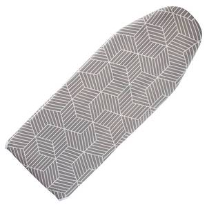 lot 15619 image: Over The Door Ironing Board Cover 14 x 42 inch, Thick Padding and Heat Reflective with Hook and Loop Fasteners, 3 Layers Iron Board Cover (Gray Cube) - Retail $19