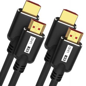 lot 15626 image: 8K HDMI Cable 10FT 2Pack, High Speed 48Gbps HD Shielded Cord, Supports 8K60Hz, 4K120Hz in-Wall CL3 Rated HDMI 2.1 Cord, Compatible with Roku TVLaptopPCHDTV and More - Retail $10