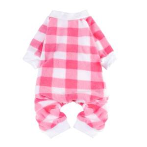 lot 15631 image: Dog Pajamas for Small Medium Sized Dogs - Soft, Warm Pet Sweater Clothes, Pink Puppy Onesie Outfits for Doggie Winter Christmas - Dog Jammies Pjs - Retail $20