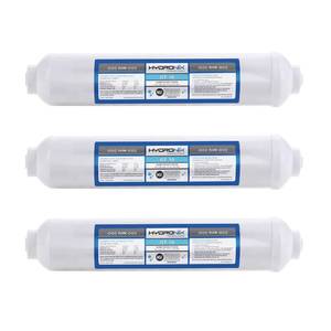 lot 15673 image: Hydronix ICF-10 Inline Post Activated Carbon Water Filter Replacement Cartridge with 14-Inch NPT for Refrigerator, Ice Maker, RO Reverse Osmosis System, 2000 Gallons - 1 Year Capacity (3 Pack) - Retail $21