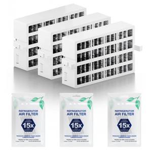 lot 15684 image: AIR1 Refrigerator Air Filter Cartridge Replacement for Whirlpool Kenmore Refrigerator Compatible with Fresh Flow Refrigerator Air Filter, 3 Pack, White - Retail $14