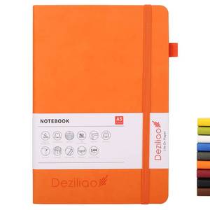 lot 15690 image: Lined Journal Notebooks with Pen Loop, Hardcover Notebook Journal for Work, 100Gsm Premium Thick Paper with Inner Pocket, Medium 5.7x8.4, Orange, Ruled, 1 Pack
