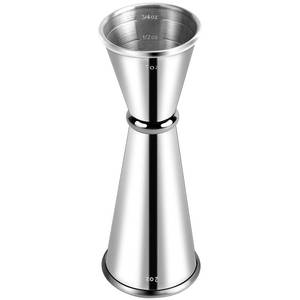 lot 15697 image: Jigger for Bartending, Double Cocktail Jigger Japanese Premium 304 Stainless Steel Jigger 2 OZ 1 OZ with Measurements Inside - Retail $7