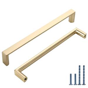 lot 15701 image: 10 Pack 7.5 Inch(192mm) Kitchen Cabinet Handles Brushed Gold Cabinet Pulls Kitchen Cabinet Hardware Drawer Pulls for Cupboard Wardrobe - Retail $54