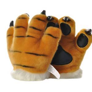 lot 15719 image: Animal Paw Gloves - Tiger Paw, Leopard Claw, Bear Claw (Yellow Tiger) - Retail $17