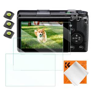 lot 15723 image: K&F CONCEPT 3 Pack Camera Screen Protector Compatible with Ricoh GR III, 0.3mm 9H Hardness Tempered Glass Cover Anti-Scratch Bubble-Free & Hot Shoe Cover - Retail $7