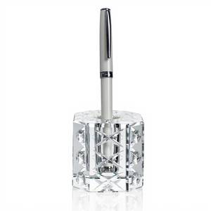lot 15725 image: Fancy Crystal Single Pen Holder for Desk, Glass Fountain Pen Stand, 2.2 Feather Pencil Holder for Office Desktop Decoration, Gift for Man Woman Students Teachers Father Boyfriend - Retail $16