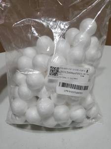 lot 15726 image: u1.5 White Polystyrene Foam Balls Smooth Round Solid Ball for Crafts, Art, DIY, Household, Party Decorations - Retail $15