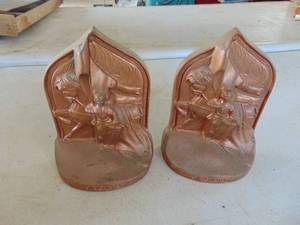 lot 2458 image: Sir Galahad Book Ends - Metal