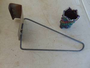 lot 2481 image: Door Hangar and Carnival Glass Toothpick Holder