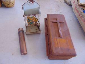 lot 2501 image: Match safe - Keepsake box and Cigar holder