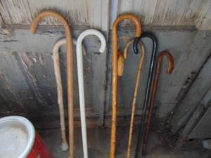 lot 2566 image: Selection of Walking Canes - white