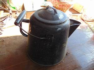 lot 2587 image: Enamelware Pitcher