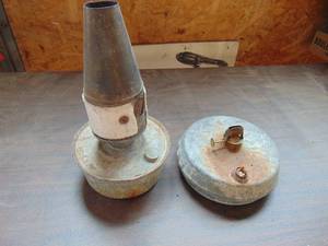 lot 2596 image: Galvanized Lamp Fuel Tanks