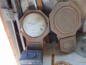 lot 2602 image: Pair of Regulator Clocks - Need Cleaning