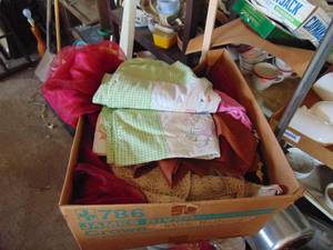 lot 2606 image: Baby Quilt and Assorted Fabric