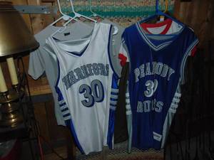 lot 2622 image: Pair of PEABODY WARRIORS  Basketball Jerseys