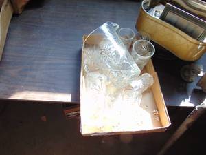 lot 2631 image: EAG Pitcher and Glasses