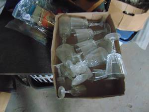 lot 2653 image: Cut Glass Tumblers and Stemware