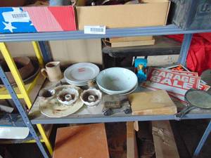 lot 2657 image: Contents of Shelf - Sale Signs