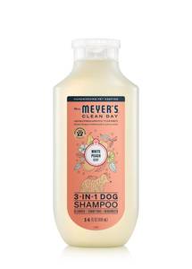 lot 2628 image: MRS. MEYERS Clean Day 3 in 1 Dog Shampoo, White Peach Scent, 14oz - Retail $11