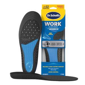lot 2629 image: Work All-Day Superior Comfort Insoles (with) Massaging Gel, Women, 1 Pair, Trim to Fit - Retail $13