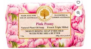 lot 2645 image: Wavertree and London Australian Natural Luxury Soap Bar 7 Ounces (Pink Peony) - Retail $9