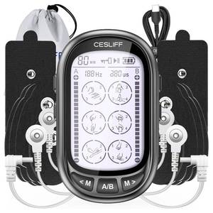 lot 2670 image: Dual Channel TENS EMS Unit 24 Modes 36 Levels, Upgraded Large Screen Intensity Muscle Stimulator for Back Neck Shoulder Pain Relief, Rechargeable Electric Pulse Massager TENS Machine with 10 Pads - Retail $20