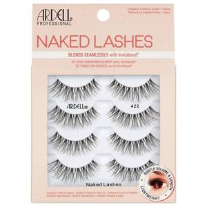lot 2671 image: Ardell Naked Lashes 422 Multipack, Natural-looking and Lightweight False Eyelashes, 4-pairs, 1-Pack - Retail $9