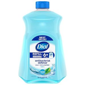 lot 2679 image: Dial Antibacterial Defense Spring Water Liquid Hand Soap Refill  52 fl oz