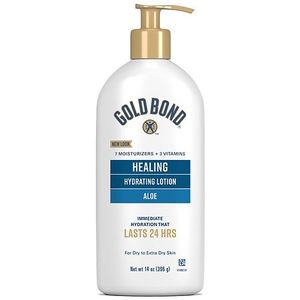 lot 2698 image: Gold Bond Healing Hydrating Body Lotion  Dry Skin Moisturizer with Aloe  14 oz