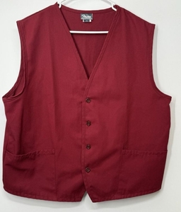 lot 2743 image: Burgundy Button-Front Waistcoat - Retail $25