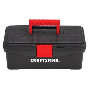 lot 2781 image: CRAFTSMAN Tool Box, Lockable, 13 in., RedBlack (CMST13004) - Retail $12