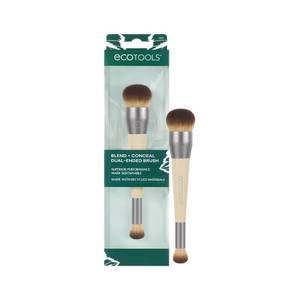 lot 2805 image: EcoTools Blend  Conceal Dual-Ended Makeup Brush, Foundation & Concealer Brush For Liquid & Cream Formulas, Face Makeup Brush, Synthetic Bristles, Vegan & Cruelty-Free, Travel & Eco-Friendly, 1 Count - Retail $11