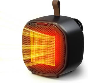 lot 2815 image: Electactic Portable Small Ceramic Space Heater wThermostat, 1200W Indoor Electric Space Heater Fan with Overheat & Tip-Over Protection, Heat Up 200 Square Feet for Office Room Dorm Desk - Retail $12