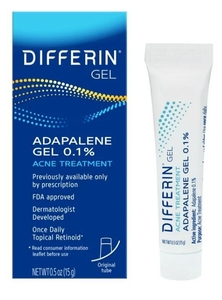 lot 2822 image: Differin Adapalene Gel 0.1% Acne Treatment 0.5 Oz  - Retail $12